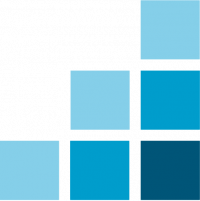 HAAS_LOGO_transparent-200×201 Ein Raster aus sechs blauen Quadraten in unterschiedlichen Farbtönen, angeordnet in zwei Reihen auf einem weißen Hintergrund.
